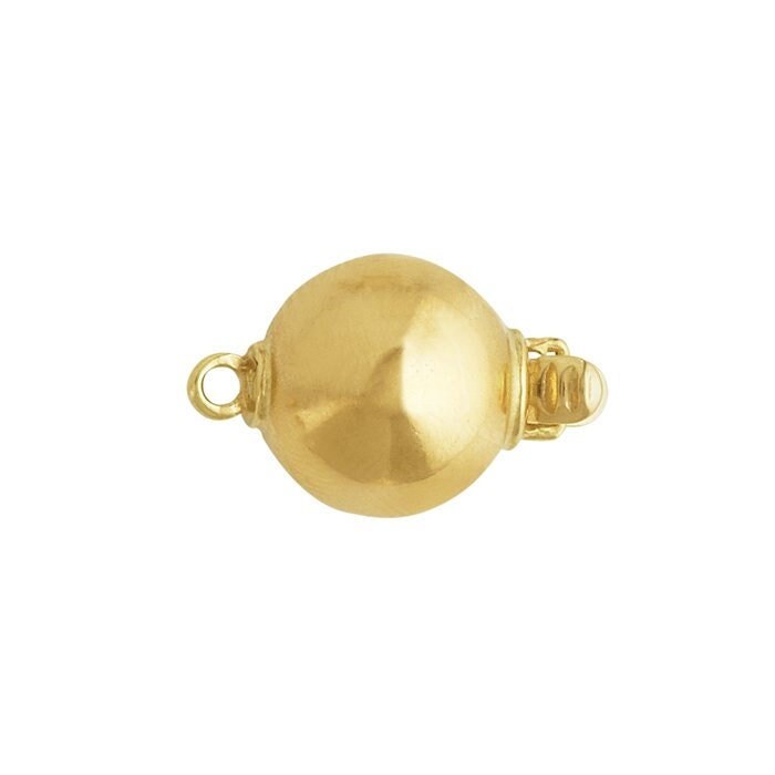 14k yellow gold bead safety clasp