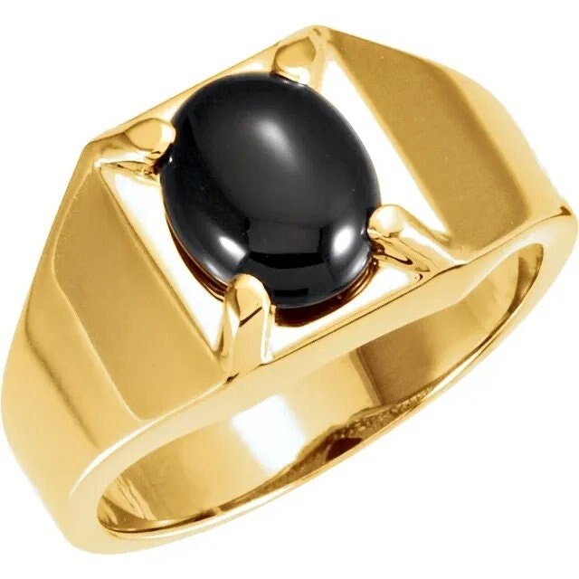 Men's ring, oval prong setting in sterling silver, or gold, choose your setting size