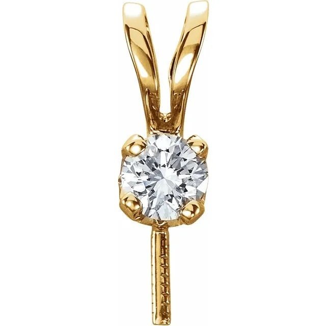Pearl Pendant Bail w/ Accent, choose unset or Diamond set in your choice of Sterling Silver or 14k