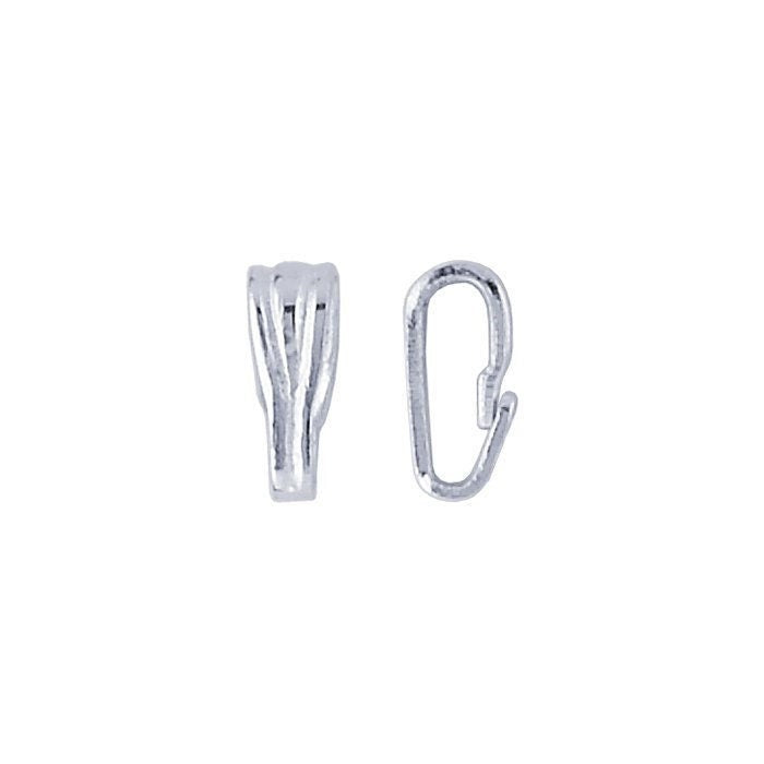 Sterling silver snap on bail, choose your size