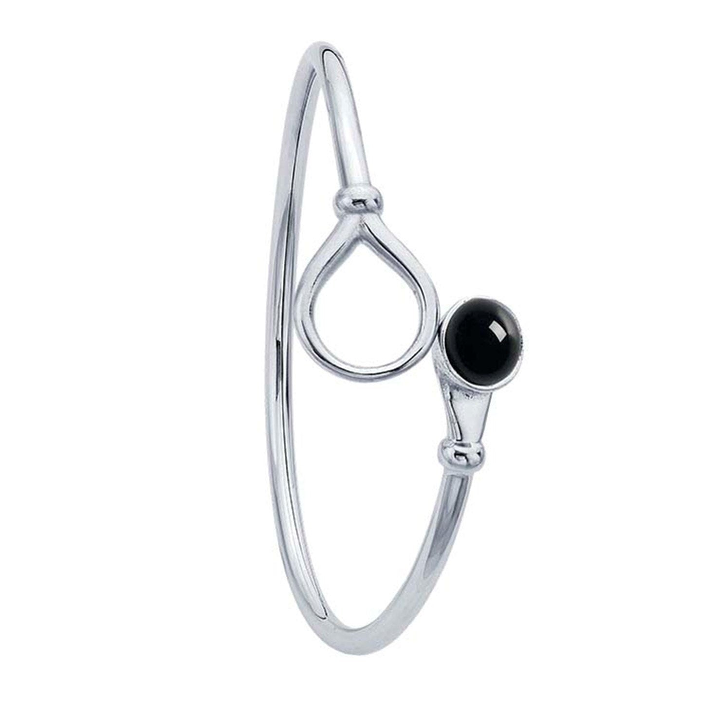Sterling silver flex tube bangle bracelet mounting