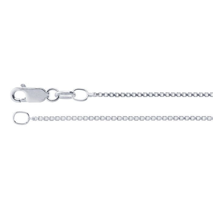 Sterling Silver 1.2mm Venetian Box Chain, choose you length