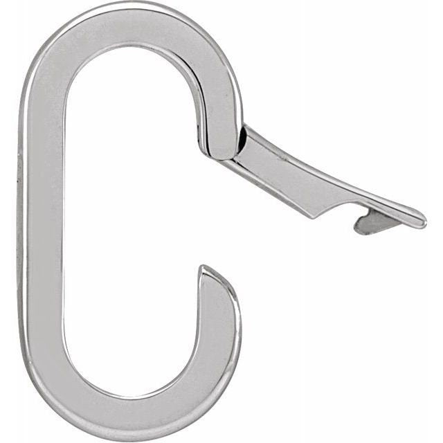 Elongated charm bail, available in sterling silver, or 14k gold, rose gold, white gold,