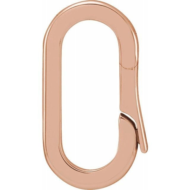 Elongated charm bail, available in sterling silver, or 14k gold, rose gold, white gold,