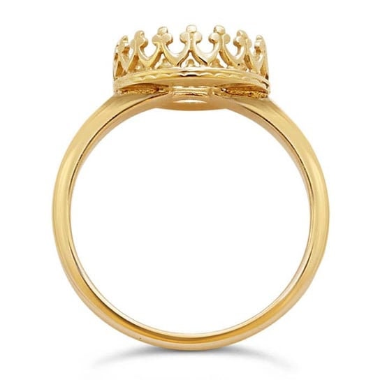 14K Yellow Gold Round Gallery Wire Bezel Ring Mounting, select your size