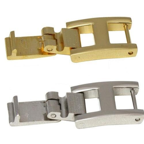 Watchband extenders with fold over tongue, watchband clasp, stainless steel clasp