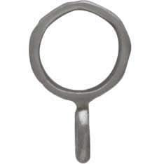 Silver pendant bail with front facing open ring 9x5mm