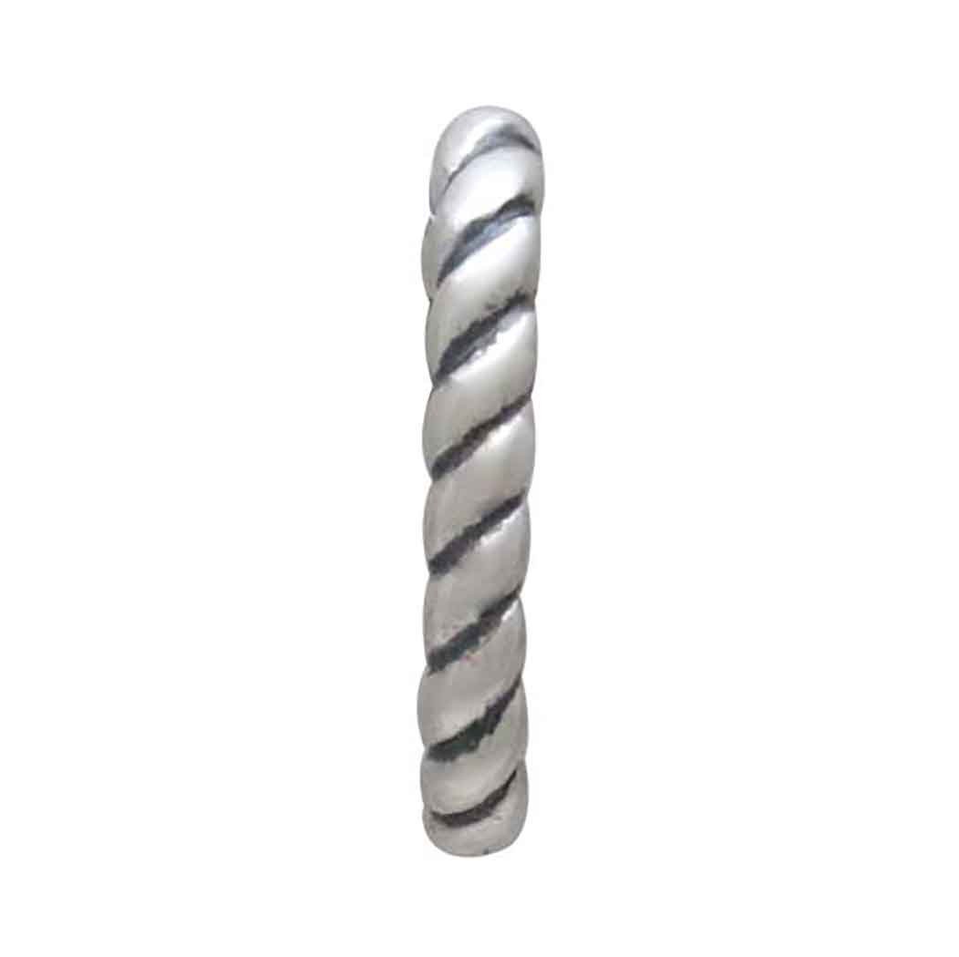 Removable Twisted Wire Oval Charm Holder 17x11mm in 925 Sterling Silver