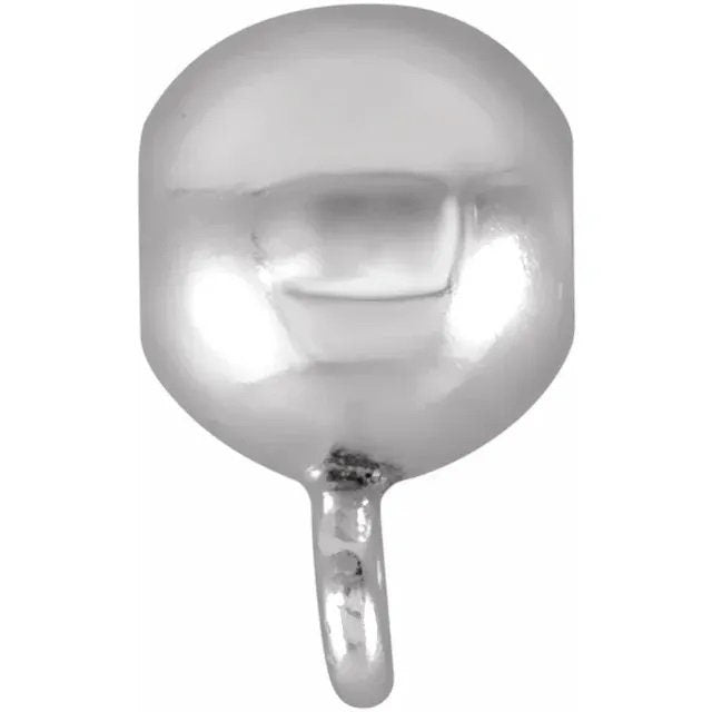 3mm Silicone Stopper Bead Slide Bail: Sterling Silver, Gold Filled, 14k Gold
