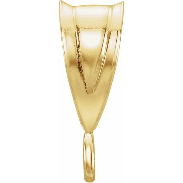 Tapered Bail with open ring in Gold Filled or Sterling Silver, 3x2.7mm