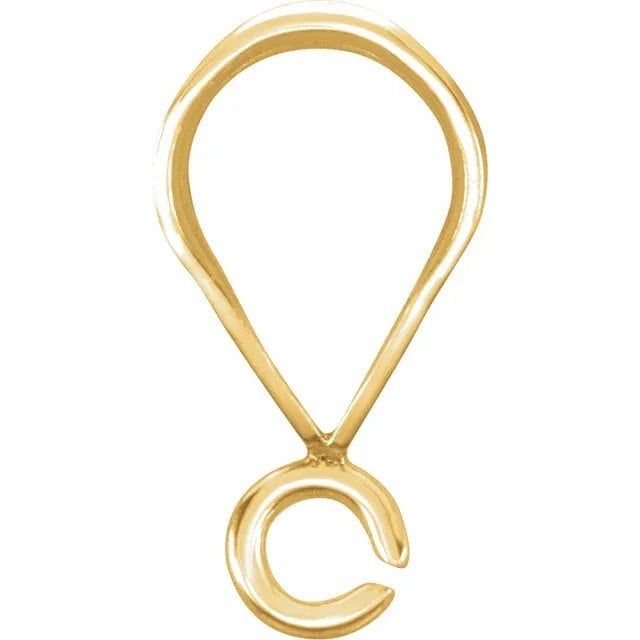 Tapered Bail with open ring in Gold Filled or Sterling Silver, 3x2.7mm
