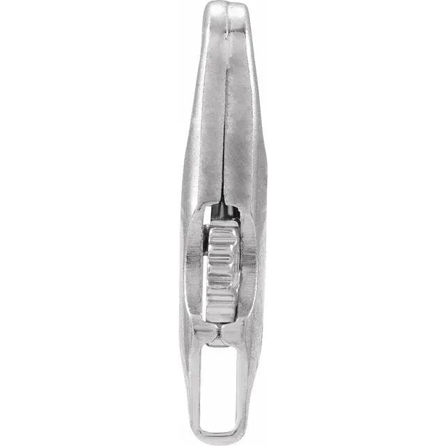 Double Push Lock Lobster Clasp in 925 Sterling Silver, 3 sizes available