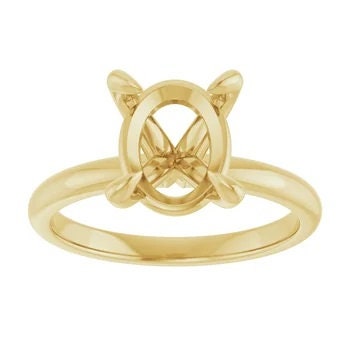 Solitaire engagement ring mounting in your choice of mounting, size and metal.