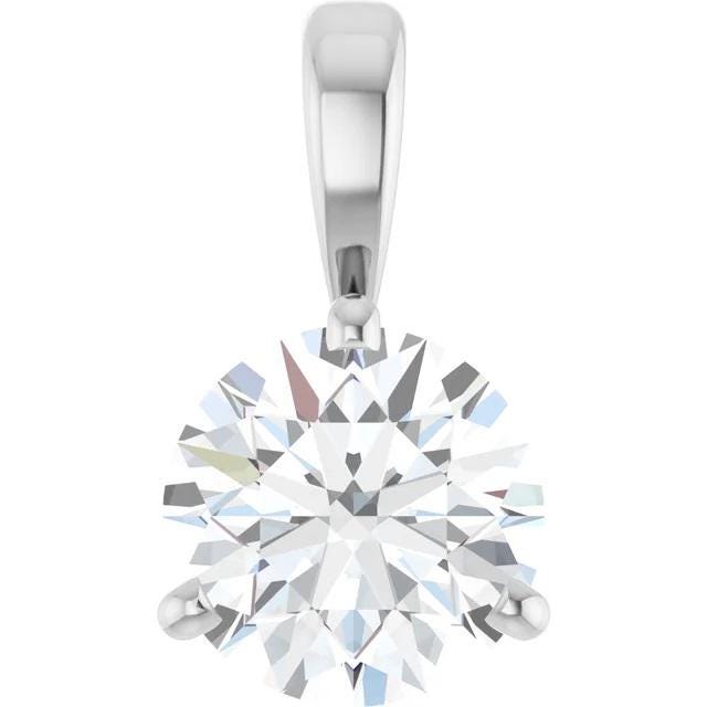 14K Gold 3-Prong Pendant Mounting: Traditional Gemstone Setting