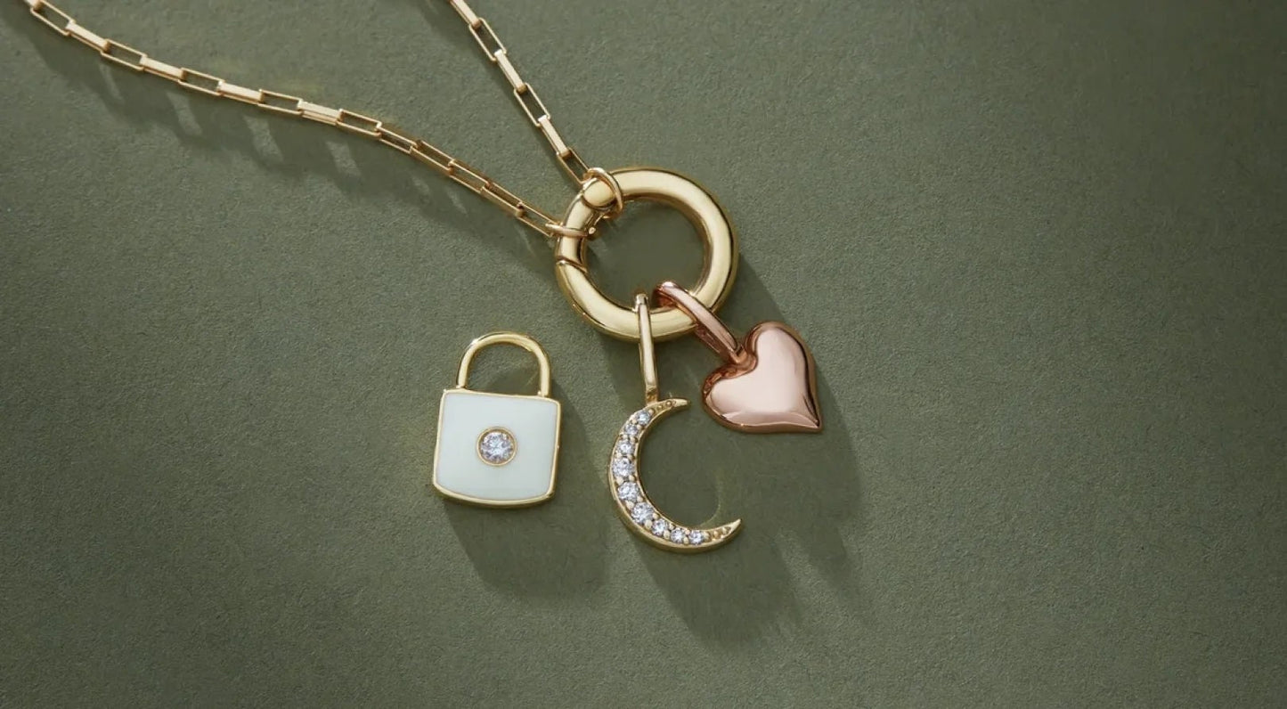 Versatile 10K Yellow Gold Charm Bail in 2 Sizes - Perfect for DIY Jewelry