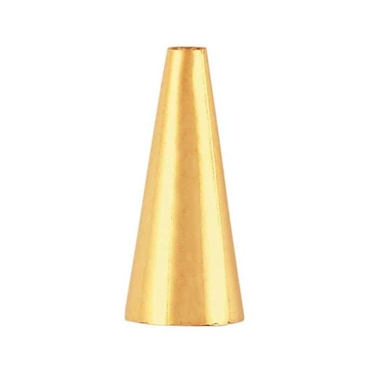 Yellow Gold Filled Bead Cone, 12.7mm L x 5mm dia., Multi Strand