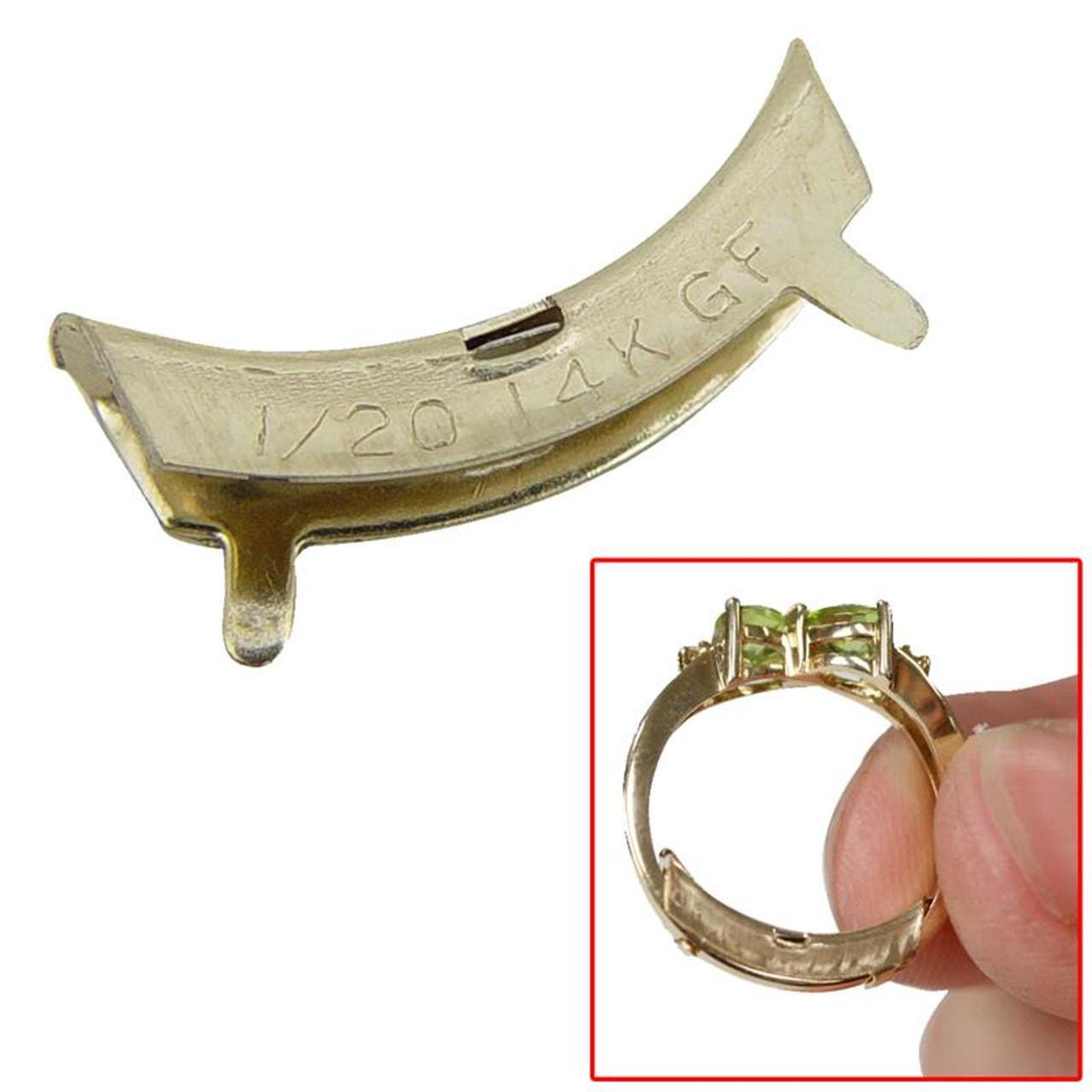 Ring size adjuster in 14k yellow or white gold filled, 4 shank widths available