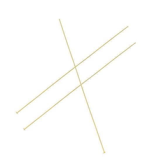 14k Yellow Gold-Filled 21Gauge Domed Head Pin, Hard, choose your length, sold per 10pcs.