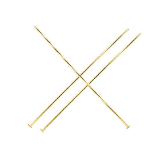 14k Yellow Gold-Filled 21Gauge Domed Head Pin, Hard, choose your length, sold per 10pcs.