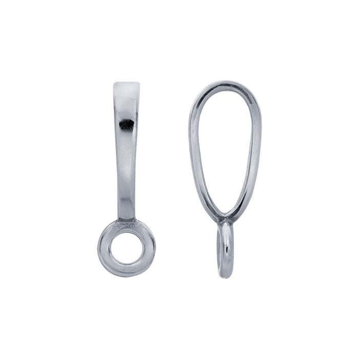 14K Yellow or White Gold Pendant Bail with Ring, choose your style