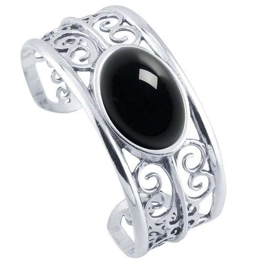 Sterling Silver Filigree Bracelet with 25 x 18mm Oval Bezel Setting