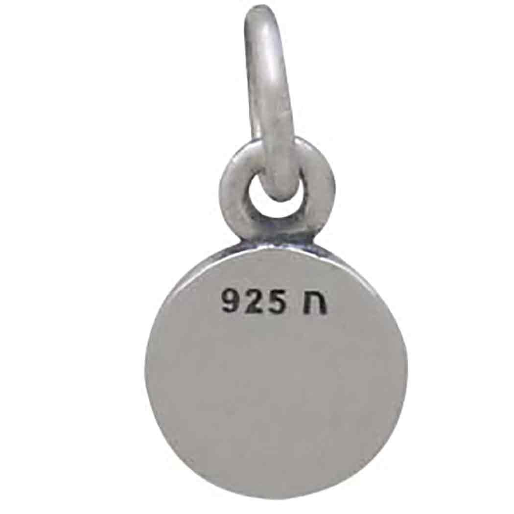 Sterling Silver Mini Moon and Star Coin Charm 12x6mm
