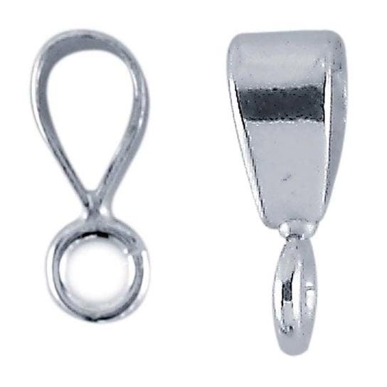 Sterling silver pendant bails with ring, choose your size