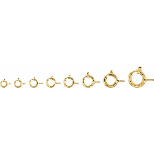 Spring Ring Clasp, choose your size , choose your metal in Sterling Silver, 14k yellow gold or 14k white gold