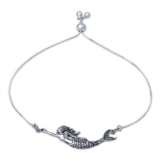 Sterling silver 1mm box chain bracelet component with rings, adjustable