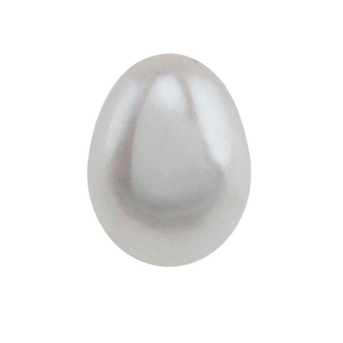 Freshwater Cultured Half-Drilled Drop Pearl, White , A-Grade freshwater