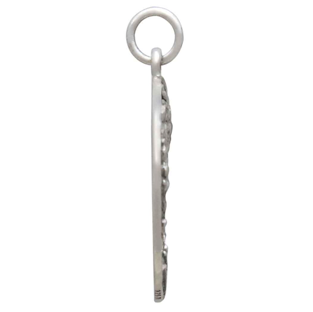 Sterling Silver Goddess Demeter Coin Pendant 25x20mm