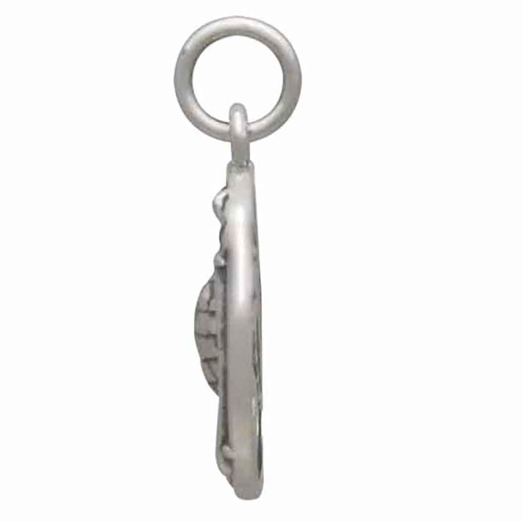 Sterling Silver Pineneedle and Pinecone Charm 19x13mm