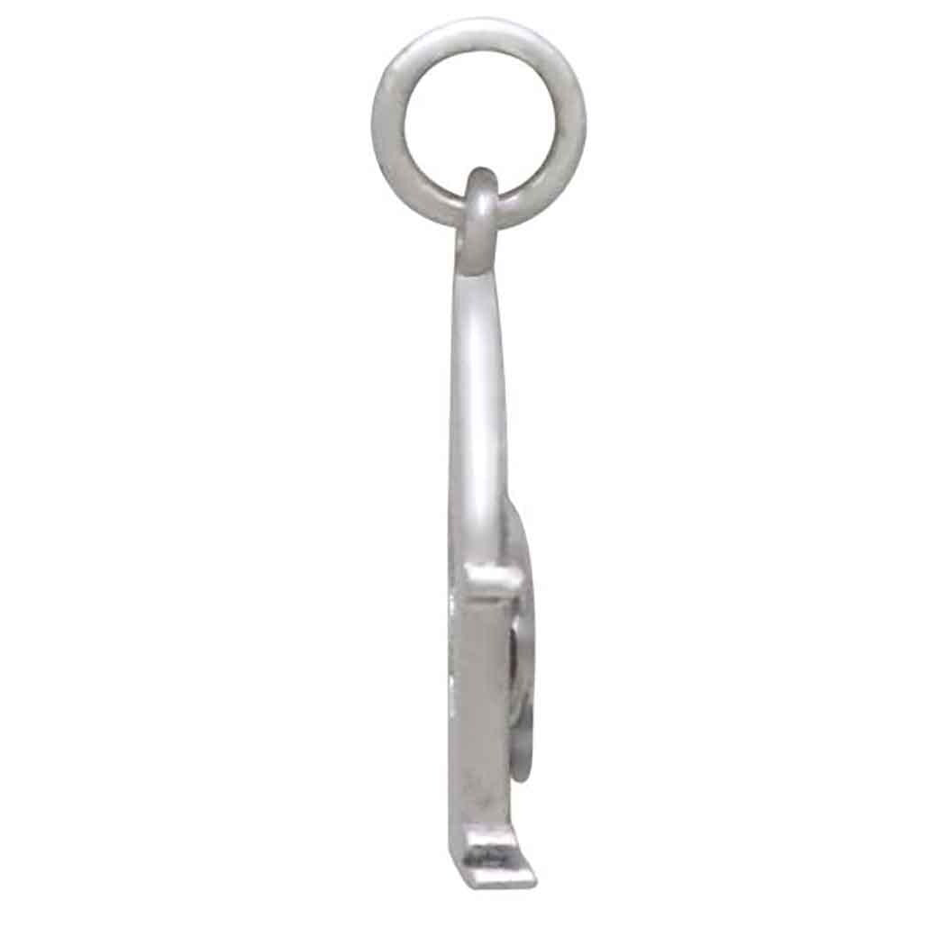 Sterling Silver Reliquary Skull Charm 21x13mm