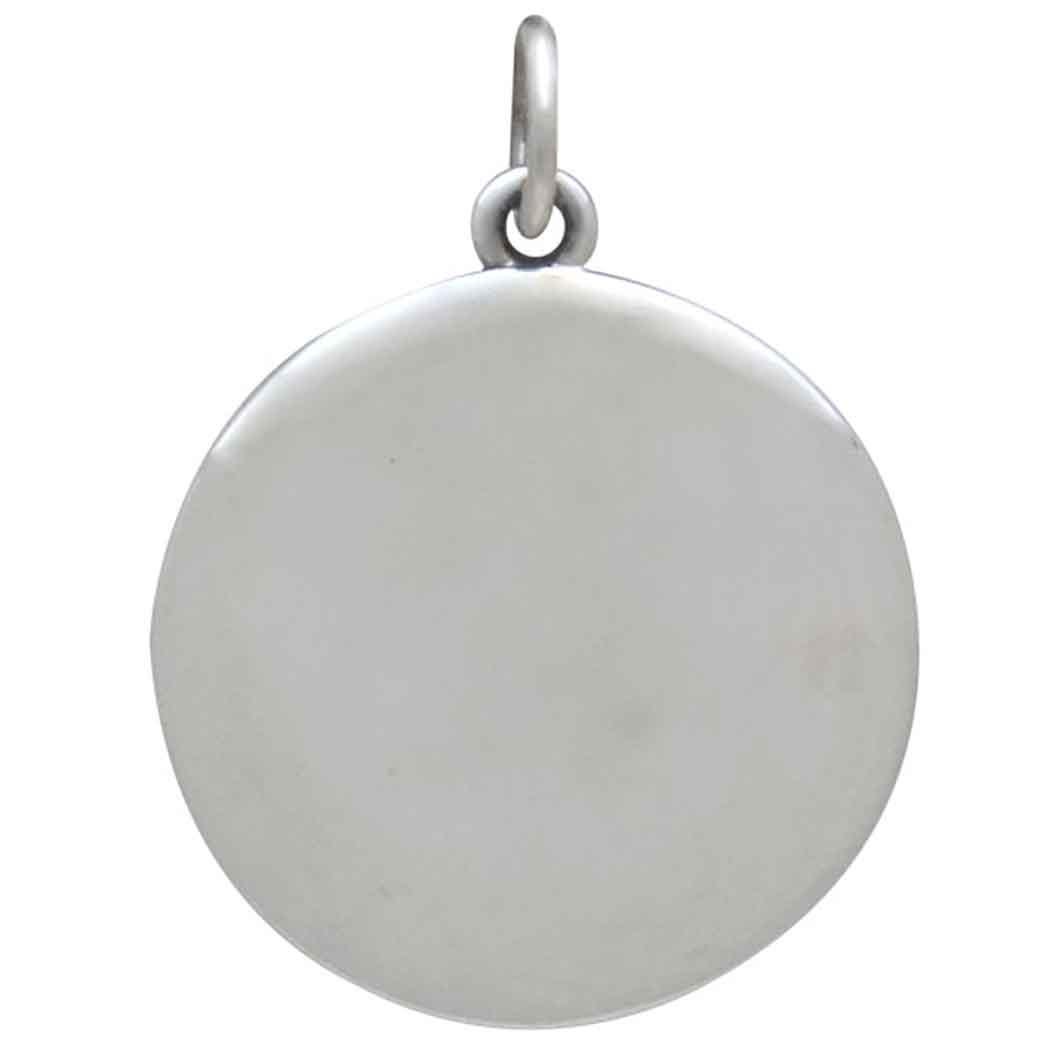 Mixed Metal Bat and Bronze Crescent Moon Charm