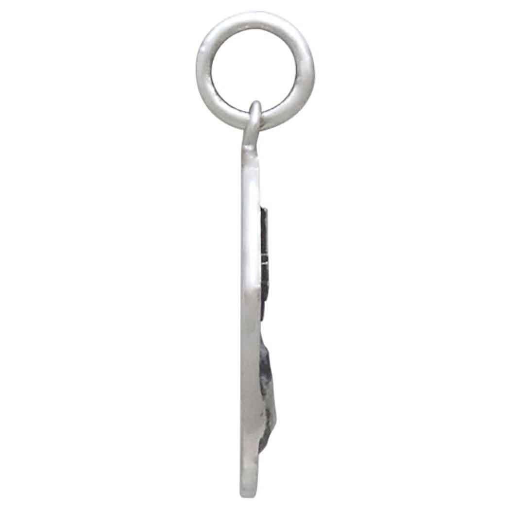 Sterling Silver Flying Airplane Pendant 20x12mm