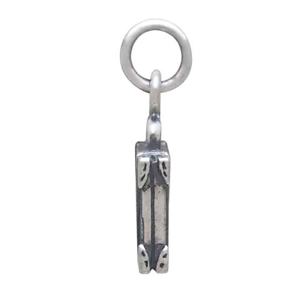 Sterling Silver Suitcase Charm 17x12mm