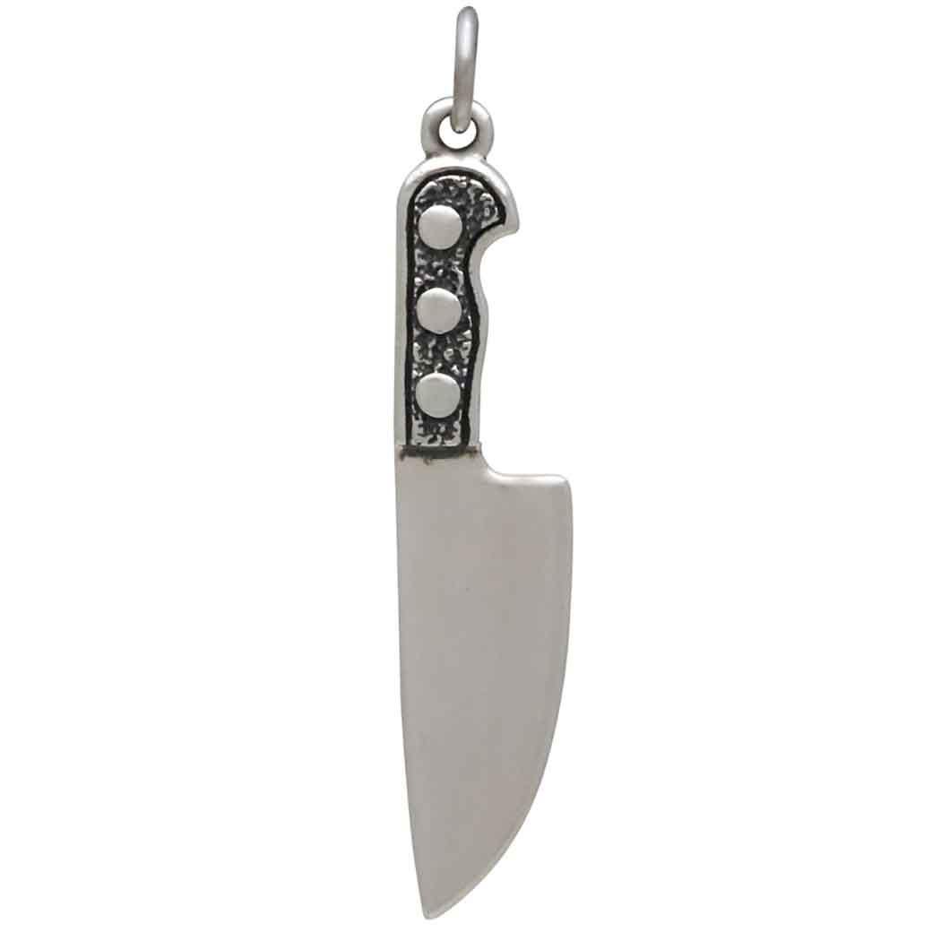 Sterling Silver Large Kitchen Knife Charm 36x7mm