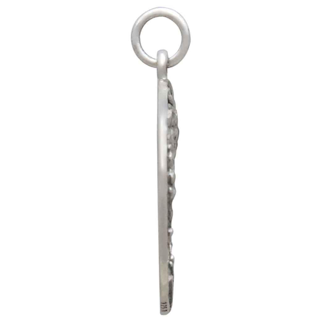Sterling Silver Goddess Demeter Coin Pendant 25x20mm