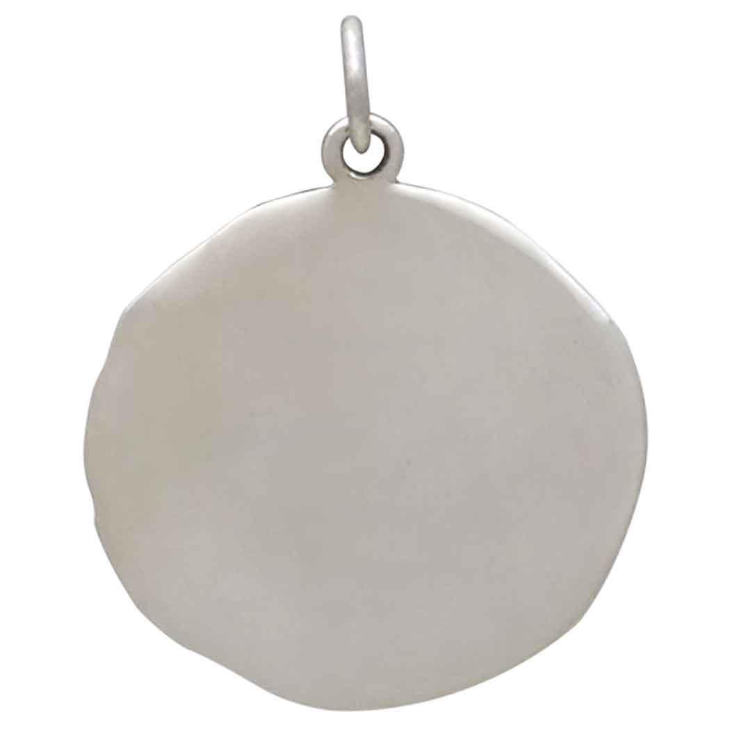 Sterling Silver Goddess Demeter Coin Pendant 25x20mm
