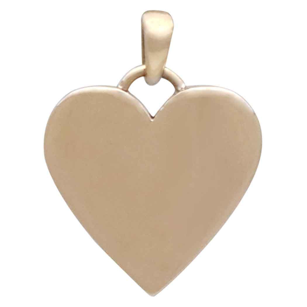 Bronze Electric Heart Shadow Box Pendant 24x18mm