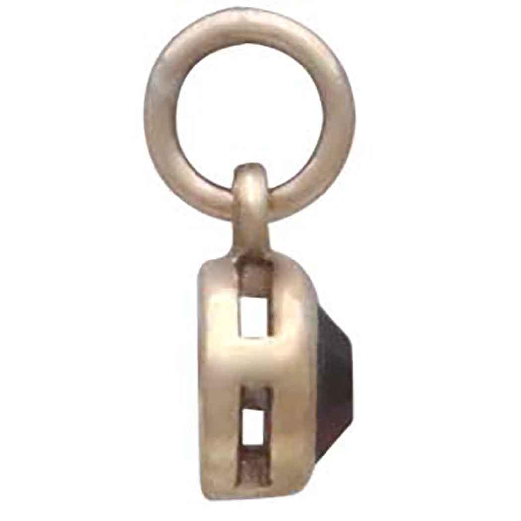 Bronze January Birthstone Charm 11x6mm