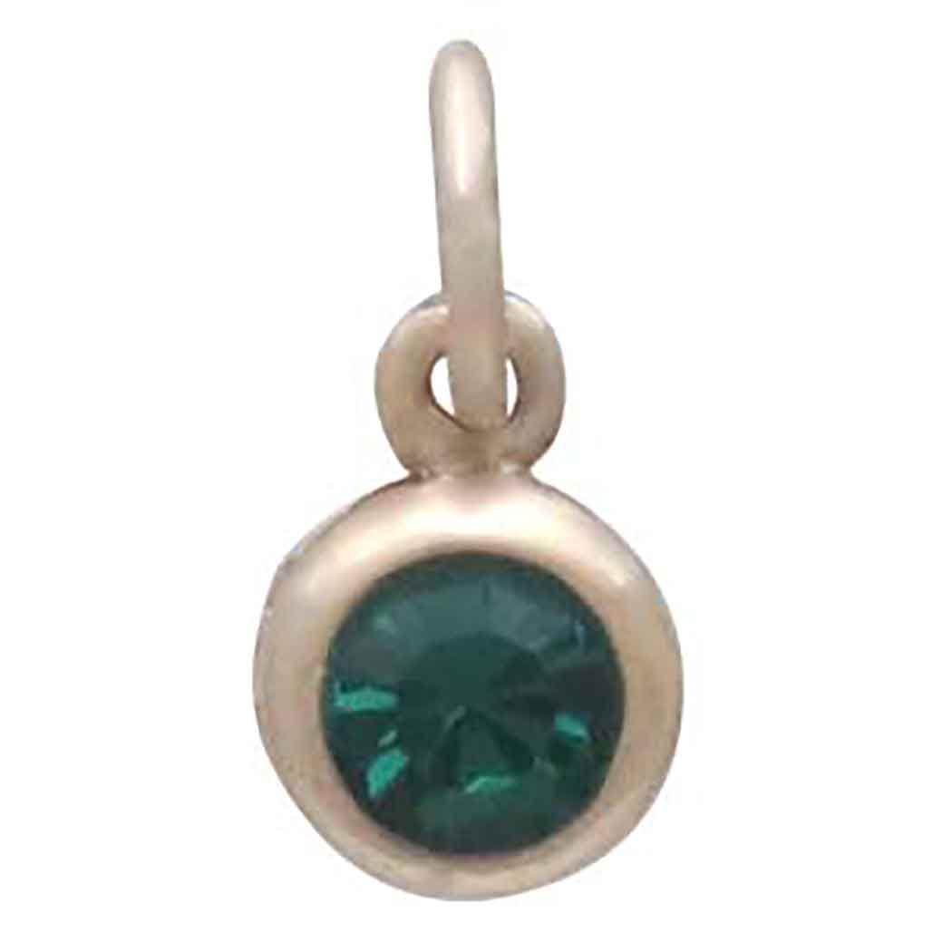 Bronze May Birthstone Charm 11x6mm