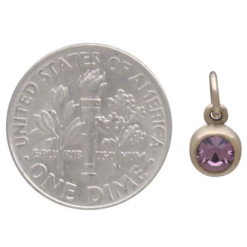 Bronze June Birthstone Charm 11x6mm