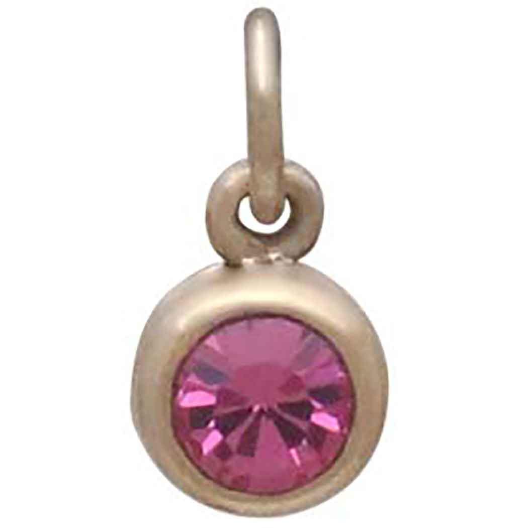 Bronze October Birthstone Charm 11x6mm