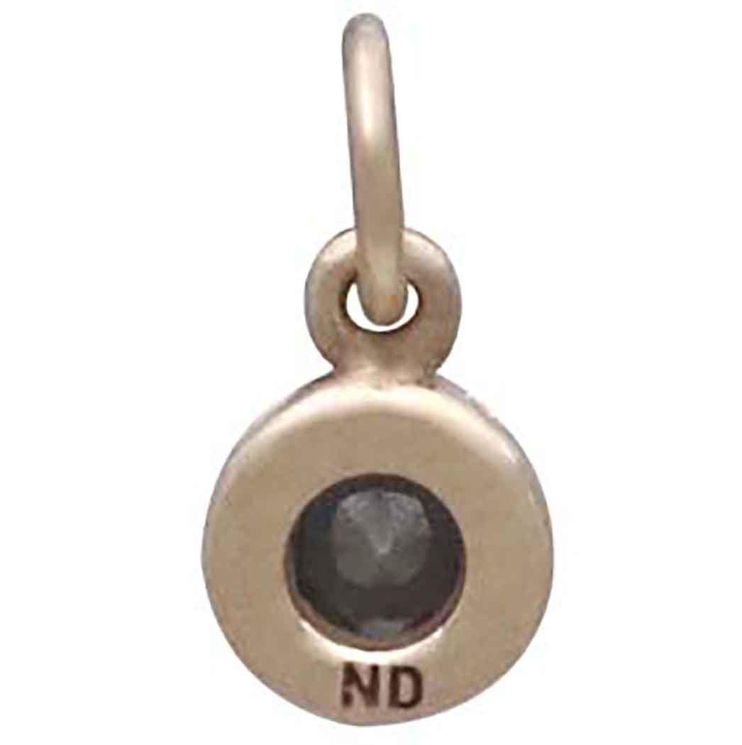Bronze November Birthstone Charm 11x6mm
