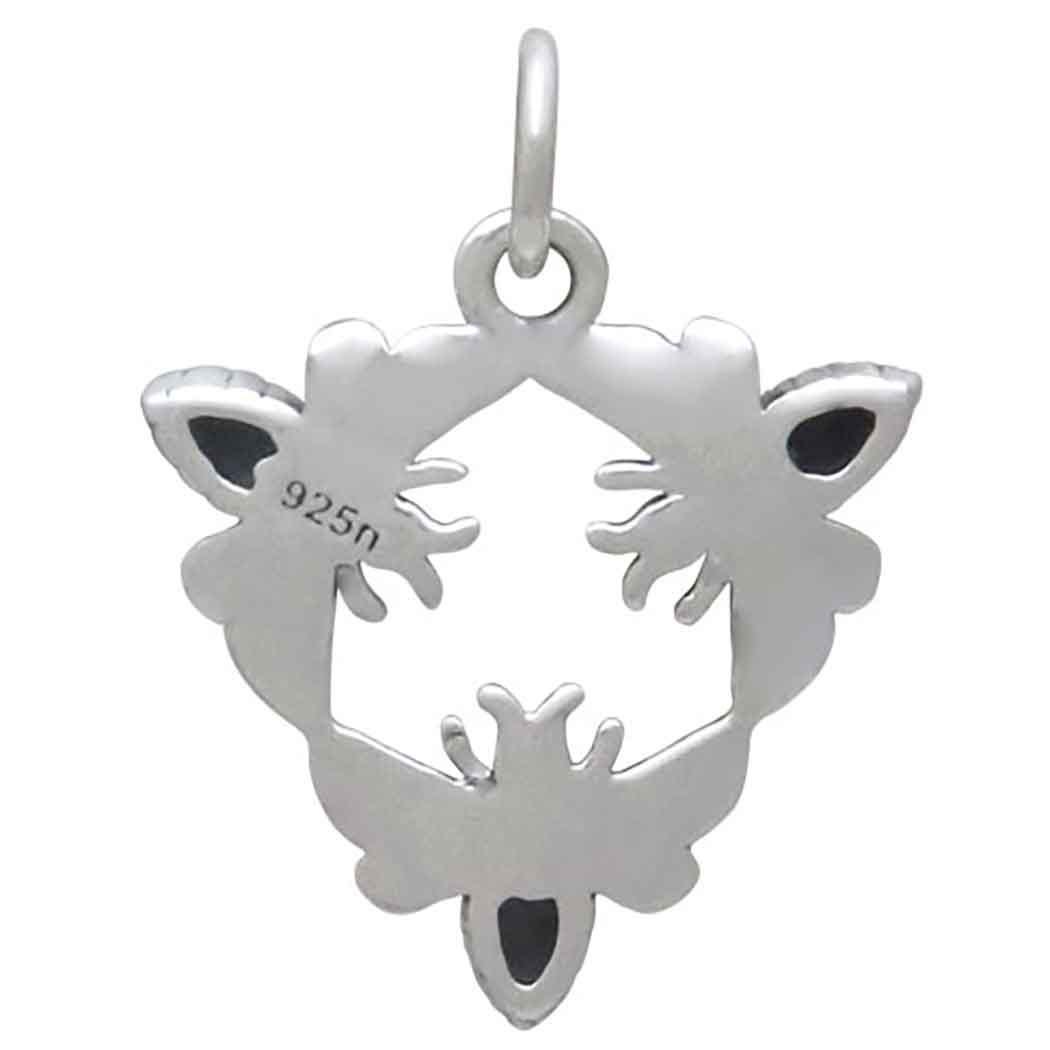 Sterling Silver Triple Bee Charm 21x16mm