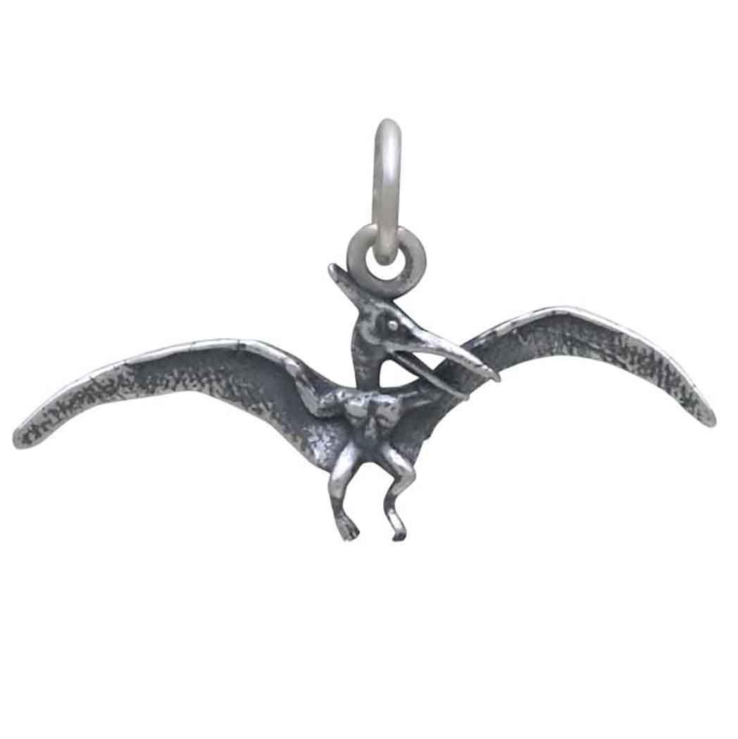 Sterling Silver Pterodactyl Dinosaur Charm 13x25mm