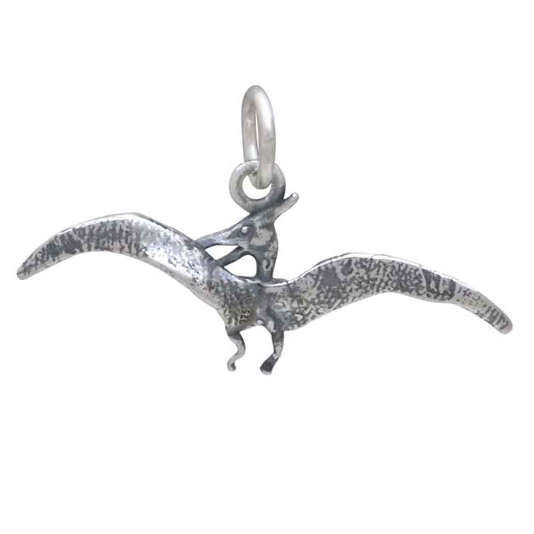 Sterling Silver Pterodactyl Dinosaur Charm 13x25mm