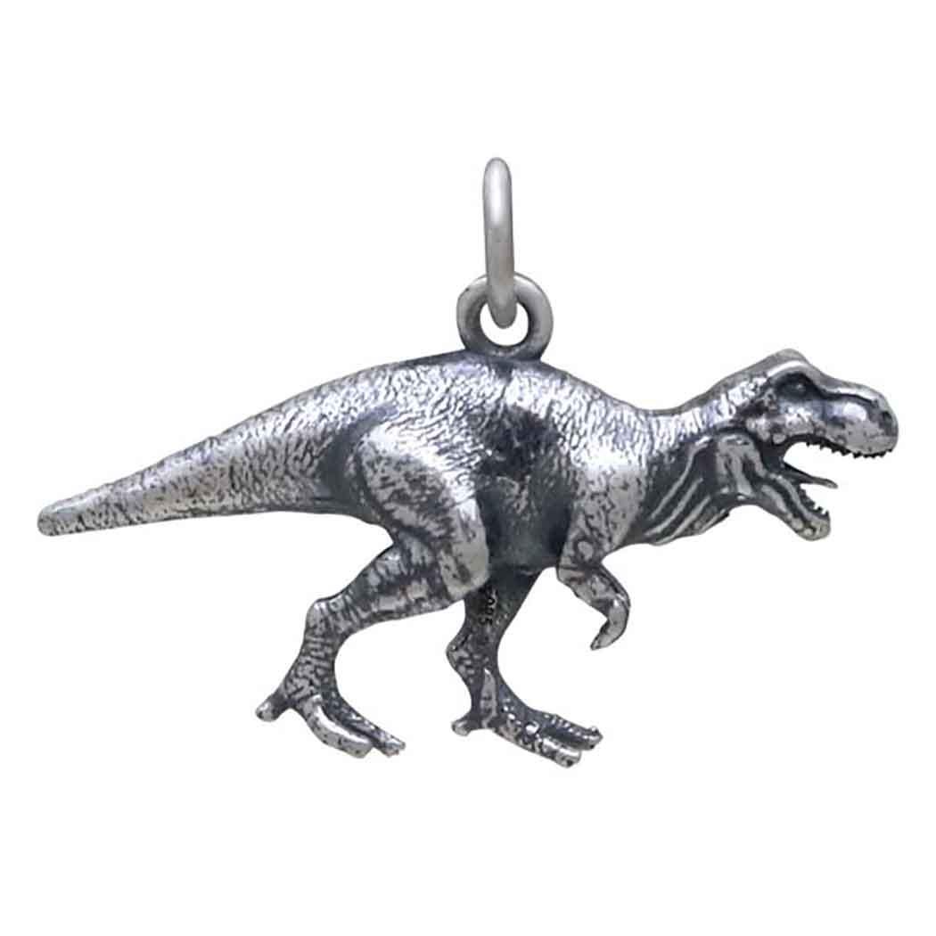 Sterling Silver T-Rex Dinosaur Charm 18x24mm