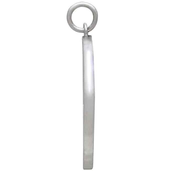 Sterling Silver Winding Path Pendant 28x22mm